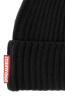 Dsquared2 BLACK Wool kit: beanie & gloves