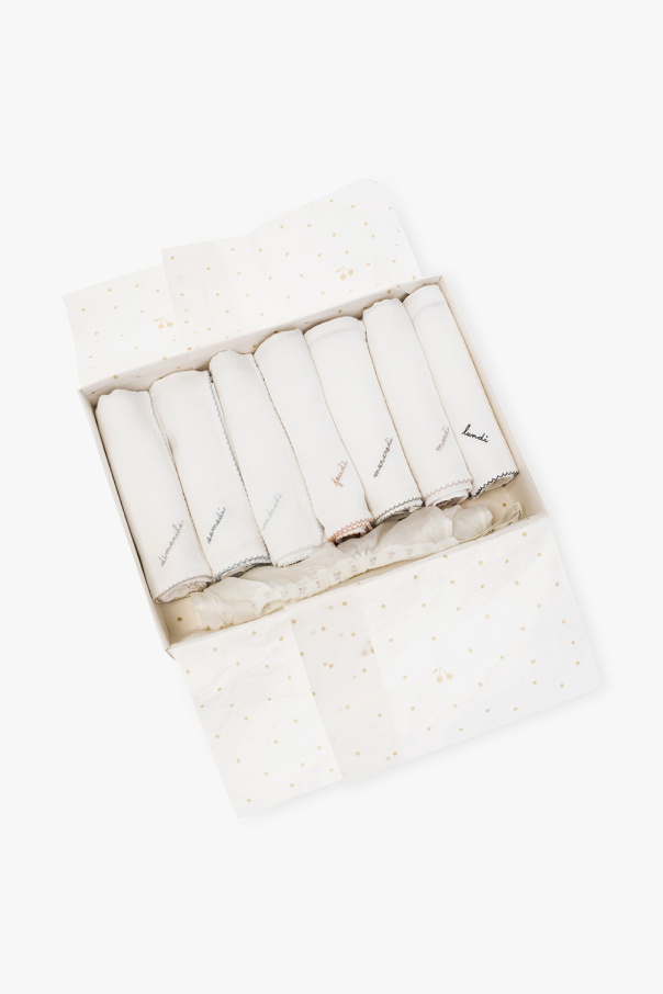 Bonpoint  Zestaw upominkowy: siedmiopak pieluch tetrowych, szczotka i pudełko na mleczne zęby