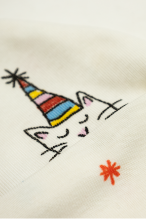Stella McCartney Kids Komplet: pajacyk niemowlęcy, śliniak i czapka