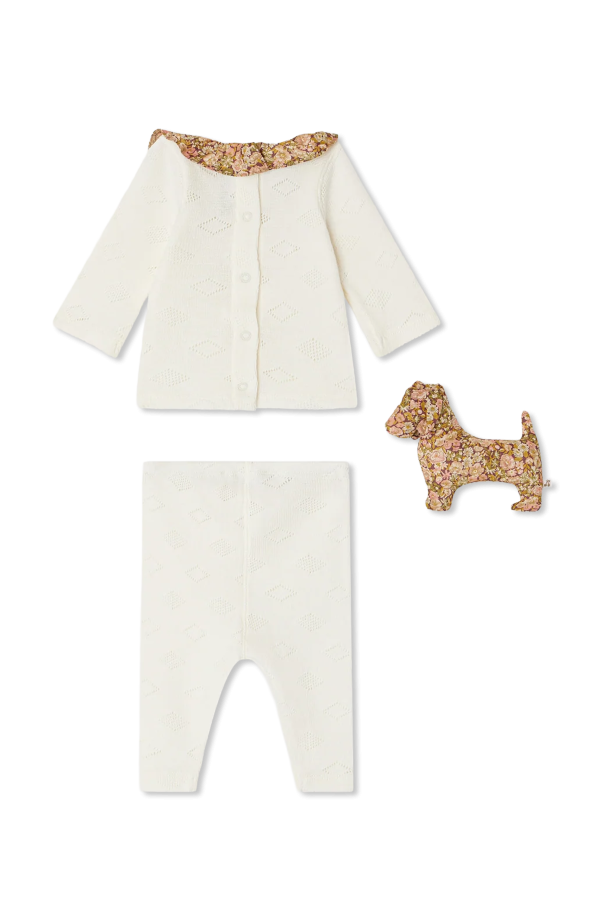 Bonpoint  Baby-Set: Top, Hose und Kuscheltier